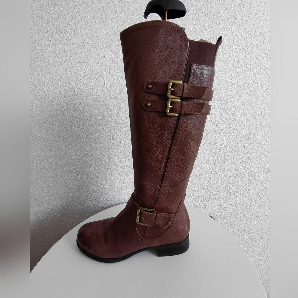 Naturalizer Jessie Knee High Brown Leather Boots Riding